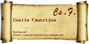 Cselle Fausztina névjegykártya